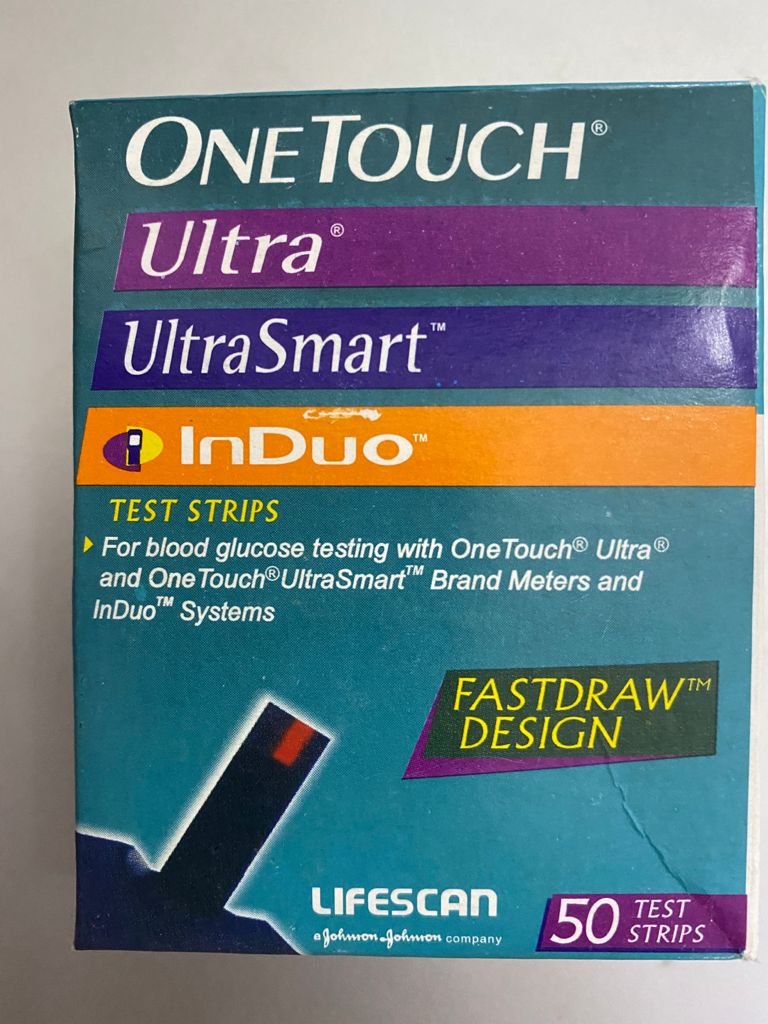 One Touch Ultra Glucose Test Strips Box of 50 Medical Bazar