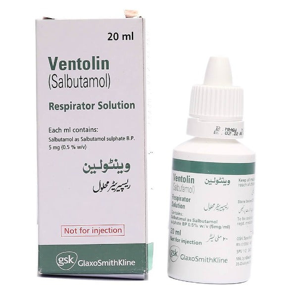 Ventolin Respirator Solution 20ml 1's Medical Bazar