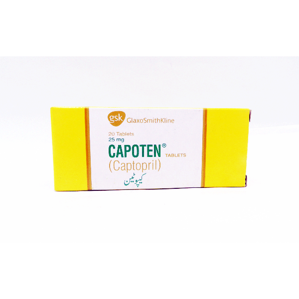 Capoten Tablets 25mg 20s – Medical Bazar