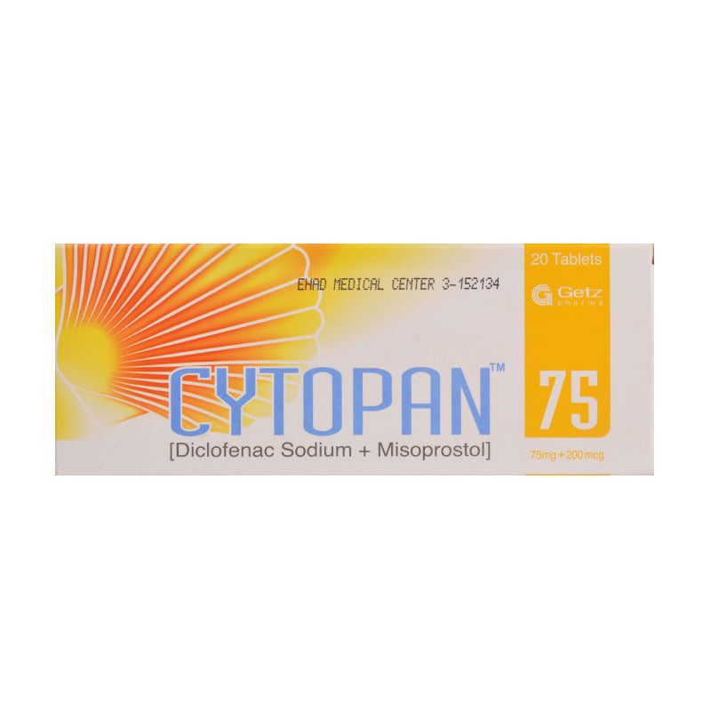 Diclofenac sodium/misoprostol 75mg/200mcg