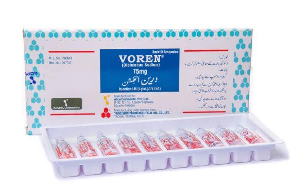 Voren Injection 100 Ampoules X 3ml – Medical Bazar